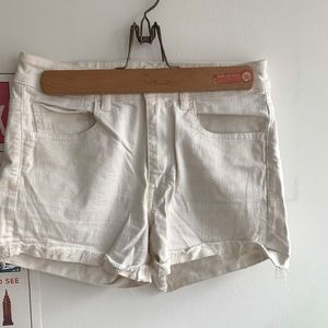 White Denim SuperStretch A&E shorts